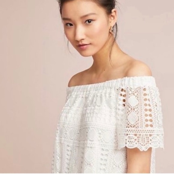 Anthropologie Sunday in Brooklyn White Lace XS Top - Picture 2 of 9